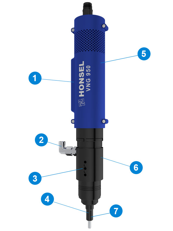 Electric-hydraulic setting tool VNG 950 for blind rivet nuts and blind rivet studs